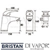 Bristan Java Basin Mixer Clicker Waste Flow 6 Litre Limit Dimensions